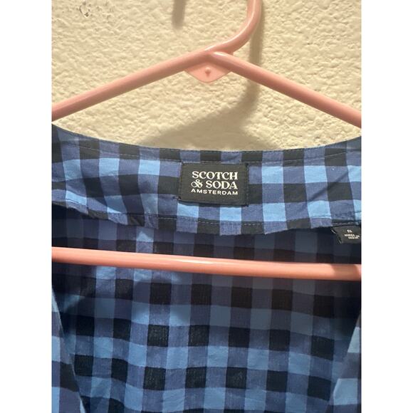 Scotch & Soda WRAP TOP IN ORGANIC COTTON WITH EMBROIDERY, BLUE - Picture 8 of 8